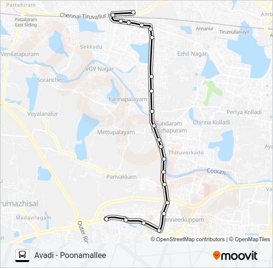 65 bus Line Map