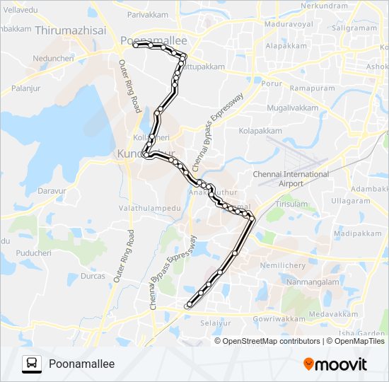 66 Bus Line Map