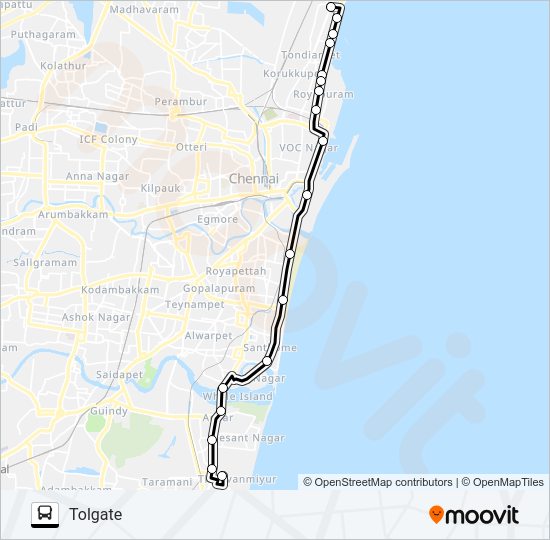 6E Bus Line Map