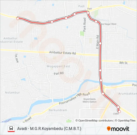 77 Bus Line Map