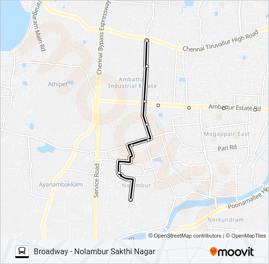 7E bus Line Map