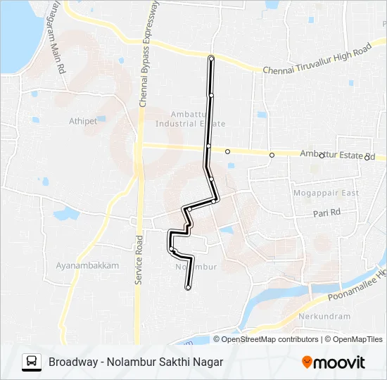 7E Bus Line Map