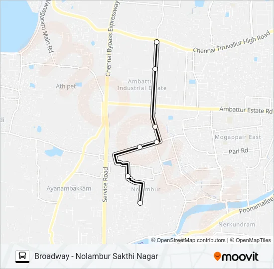 7E Bus Line Map