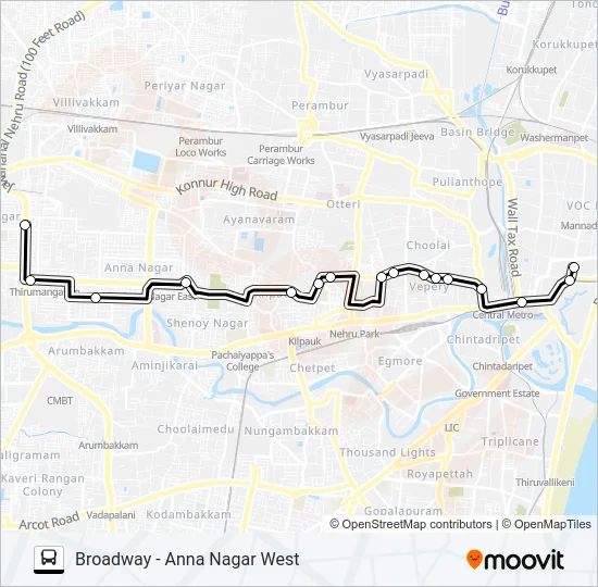 7F Bus Line Map