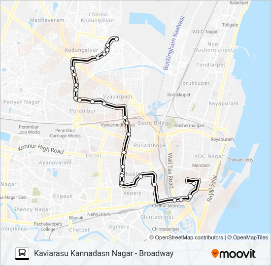 7G Bus Line Map