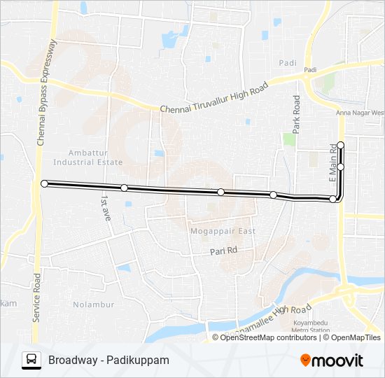 7K bus Line Map