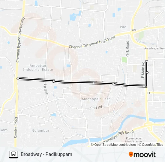 7K Bus Line Map