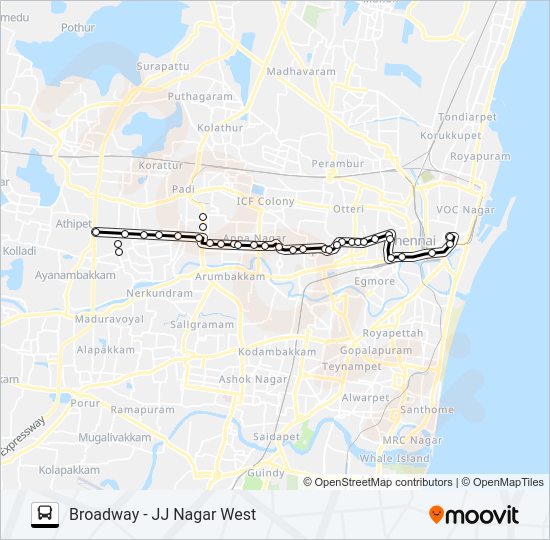 7M Bus Line Map