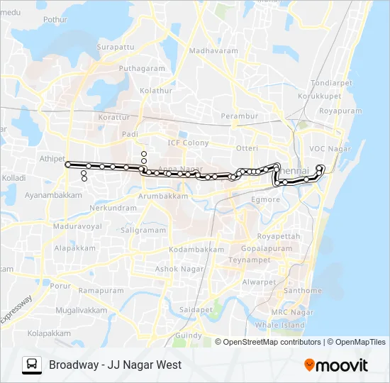 7M Bus Line Map