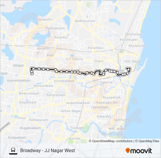 7M Bus Line Map