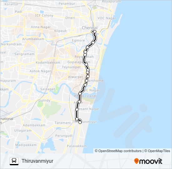 A1 Bus Line Map