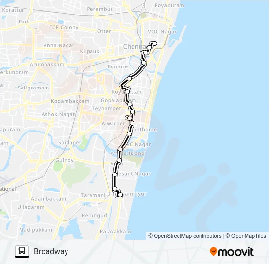 A1 Bus Line Map