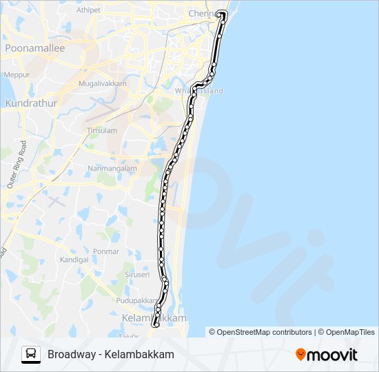 102 Bus Line Map