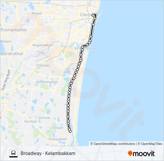 102 Bus Line Map