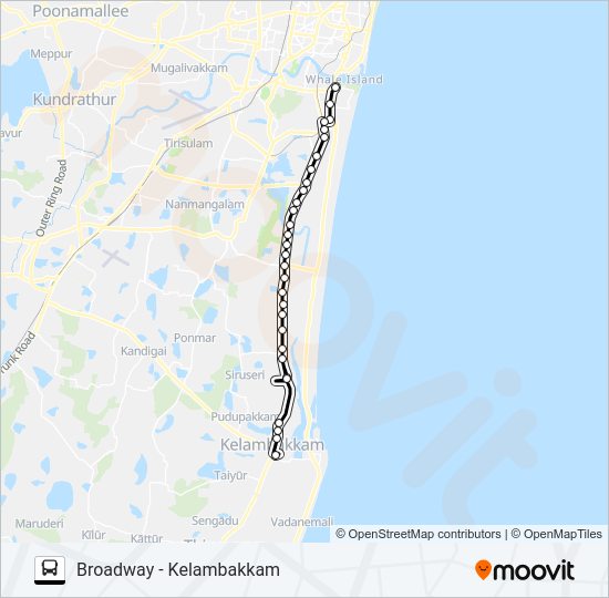 102 Bus Line Map