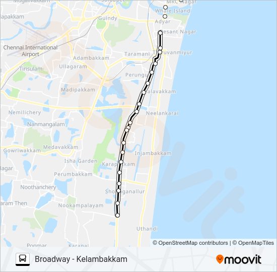 102 Bus Line Map