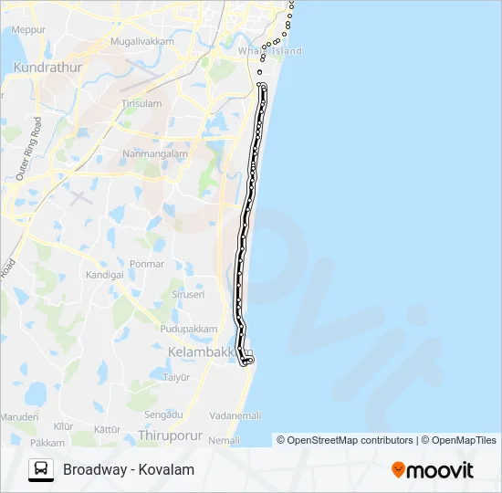 109 Bus Line Map