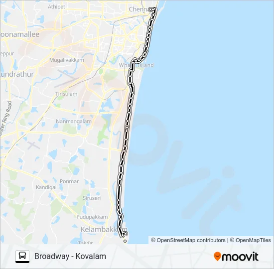 109 Bus Line Map