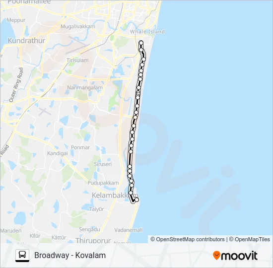 109 Bus Line Map
