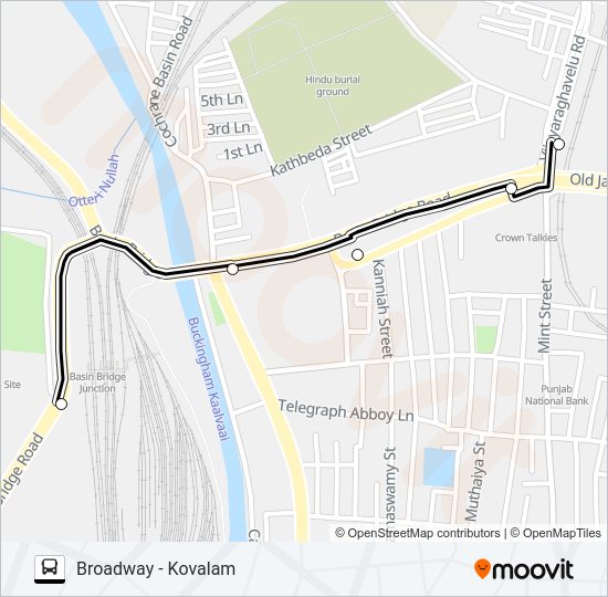 109 Bus Line Map