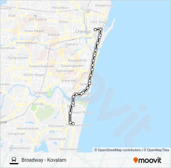 109 Bus Line Map