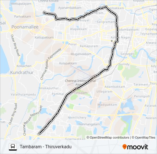 111 bus Line Map