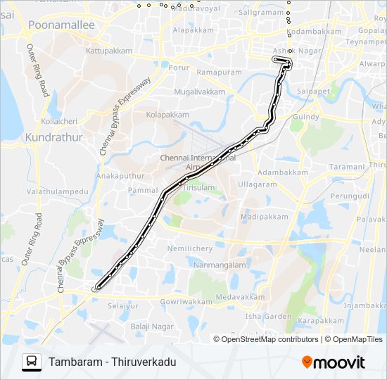 111 Bus Line Map