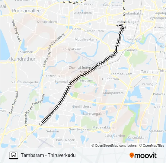 111 Bus Line Map