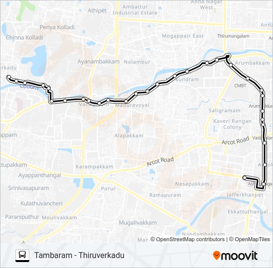 111 Bus Line Map