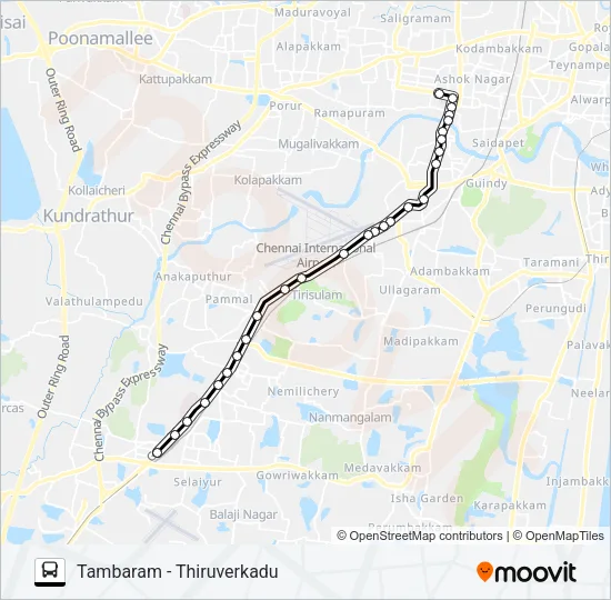 111 Bus Line Map