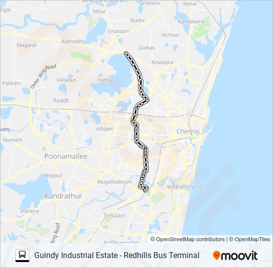 113 Bus Line Map