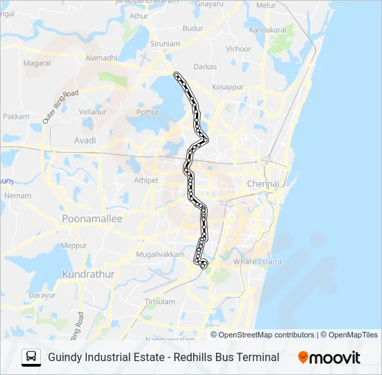 113 Bus Line Map
