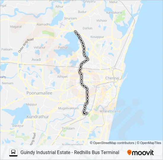 113 Bus Line Map
