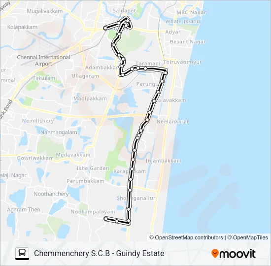 119 Bus Line Map