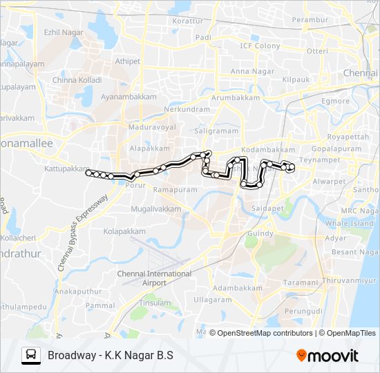 11G Bus Line Map