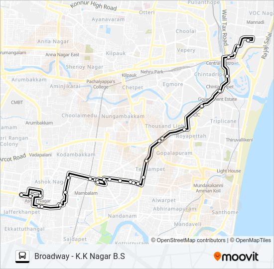 11G Bus Line Map