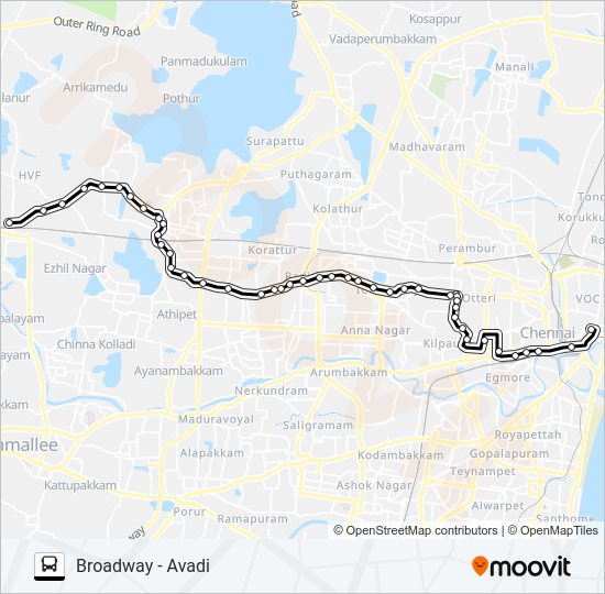 120 Bus Line Map