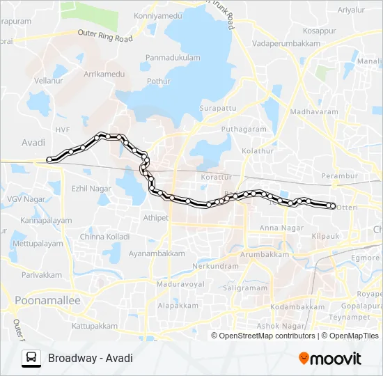 120 Bus Line Map
