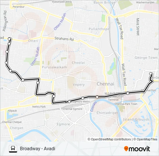 120 Bus Line Map