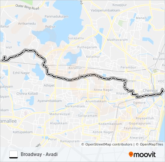 120 Route: Schedules, Stops & Maps - Avadi (Updated)