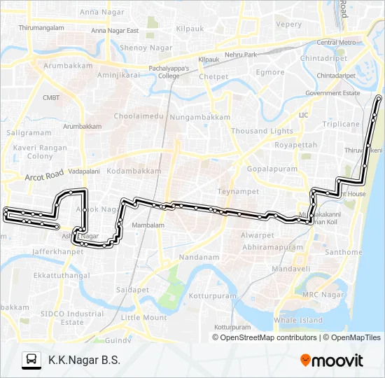 12G Bus Line Map