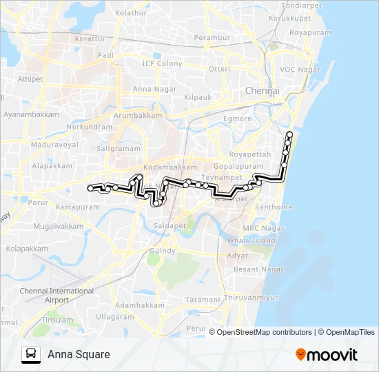12G Bus Line Map