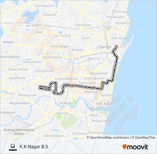 12G Bus Line Map