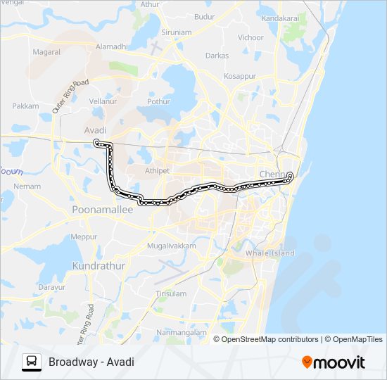 150 Bus Line Map