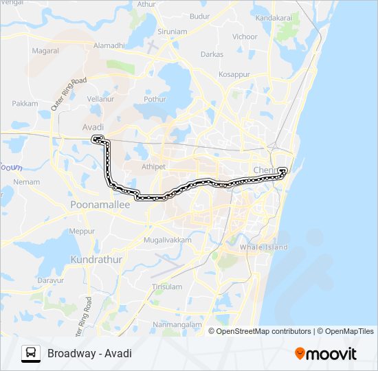 150 bus Line Map