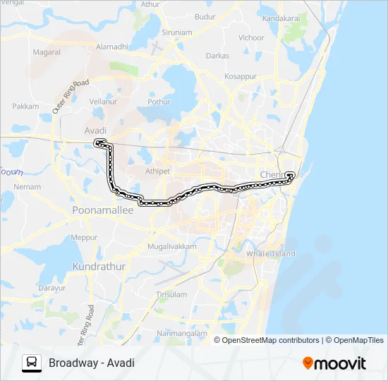 150 Bus Line Map