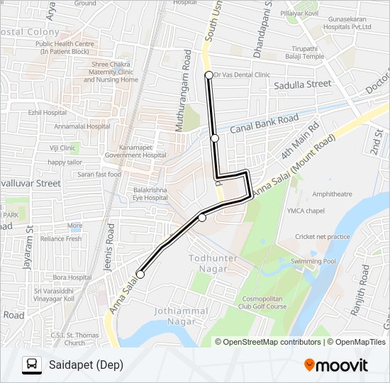 154 Bus Line Map