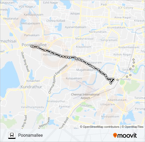 154 Bus Line Map