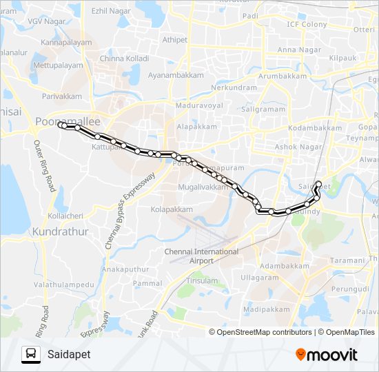 154 Bus Line Map