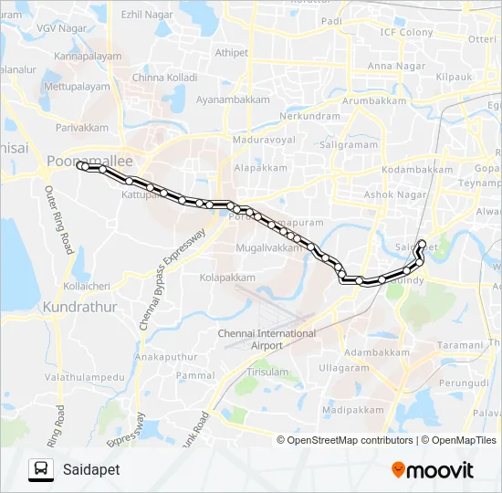 154 Bus Line Map